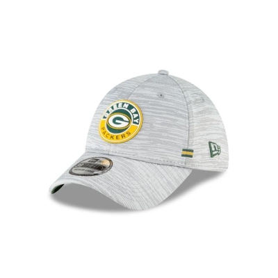 Green Bay Packers Gorra | New Era Official NFL Fall Sideline 39thirty Stretch Fit Cap Mexico - Grises
